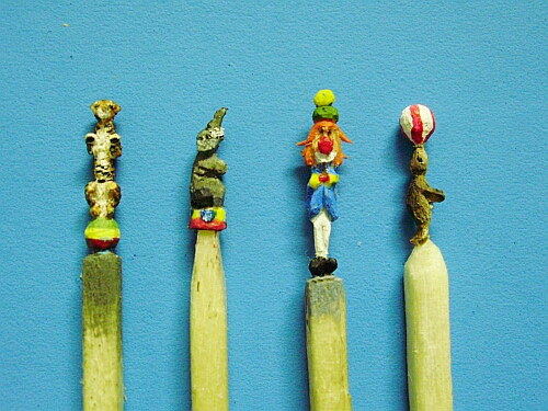 Hand carved circus from match sticks!