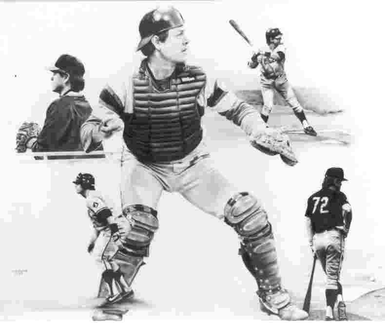 Carlton Fisk pencil drawing