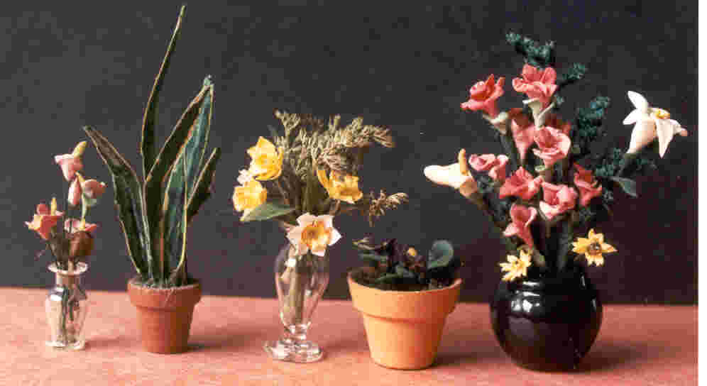 hand made miniature flowers