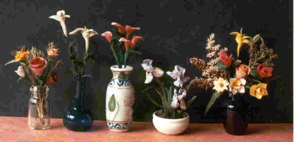 hand made miniature flowers