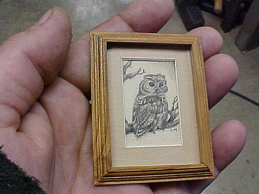 miniature owl drawing