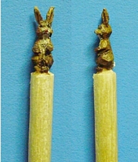 hand carved rabbit toothpick