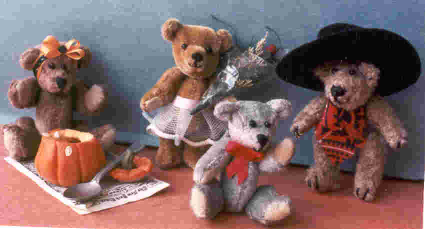 stuffed miniature jointed teddybears